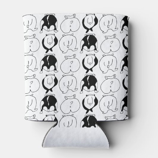 Hamster Butts Pattern Blikjeskoeler (Achterkant)