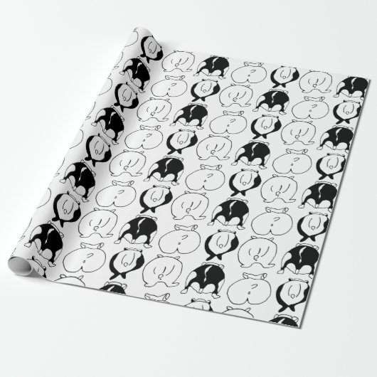 Hamster Butts Pattern Cadeaupapier (Uitgerold)