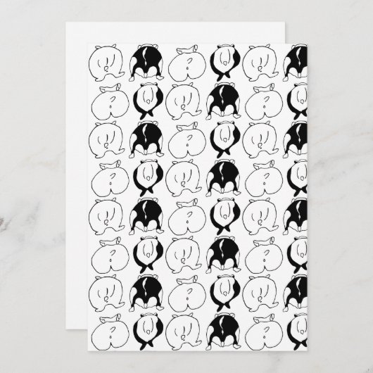 Hamster Butts Pattern Feestdagenkaart (Voorkant / Achterkant)