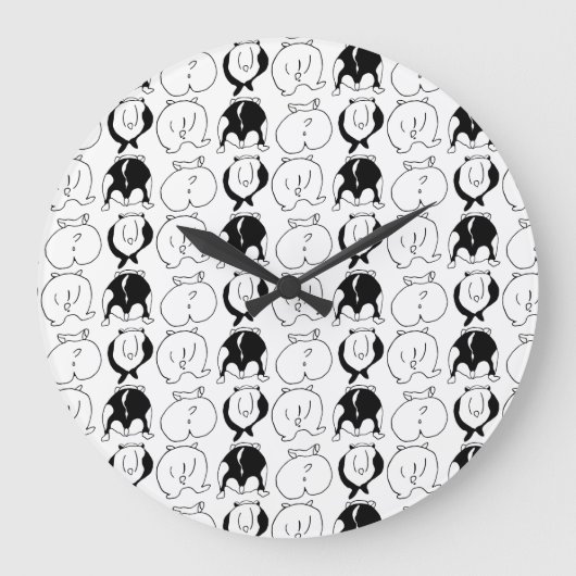 Hamster Butts Pattern Grote Klok (Voorkant)