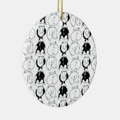 Hamster Butts Pattern Keramisch Ornament (Rechts)