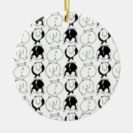 Hamster Butts Pattern Keramisch Ornament