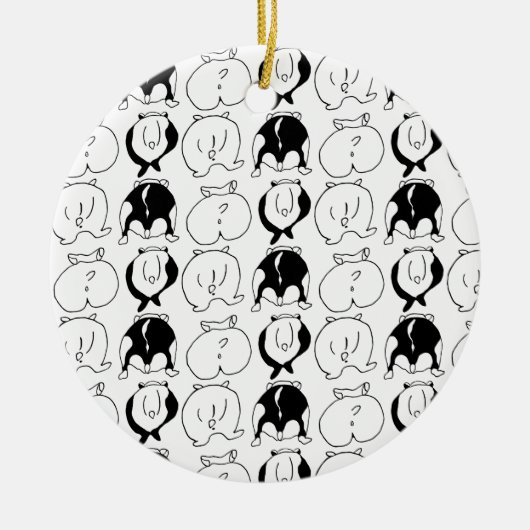 Hamster Butts Pattern Keramisch Ornament (Voorkant)