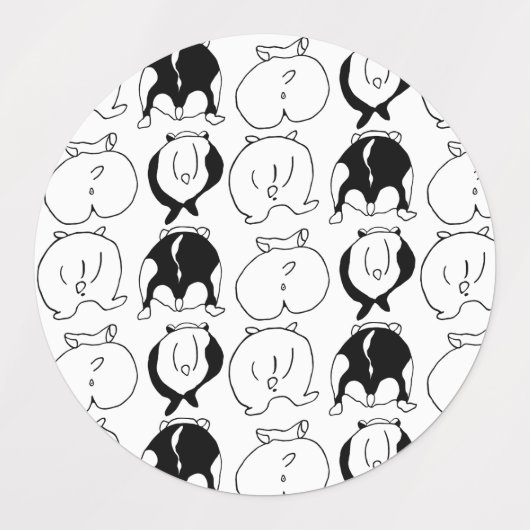 Hamster Butts Pattern Labels (Design 2)