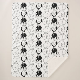 Hamster Butts Pattern Sherpa Deken