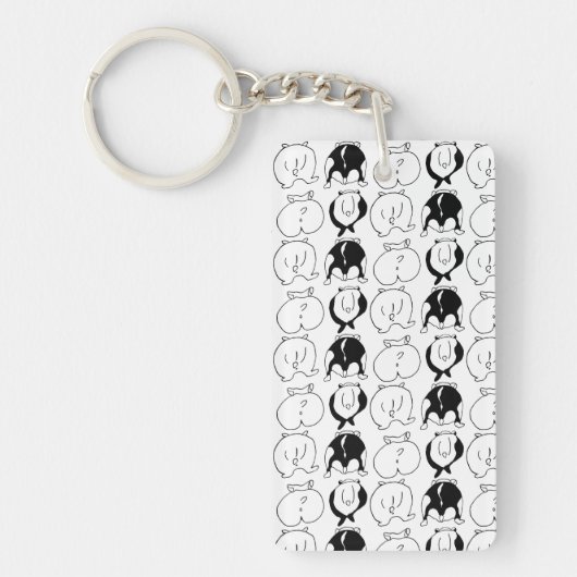 Hamster Butts Pattern Sleutelhanger (Voorkant)