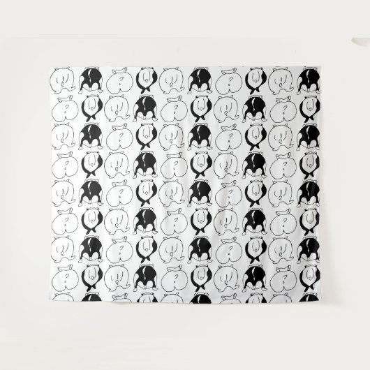 Hamster Butts Pattern Wandkleed (Voorkant (horizontaal))