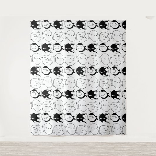 Hamster Butts Pattern Wandkleed (Voorkant)