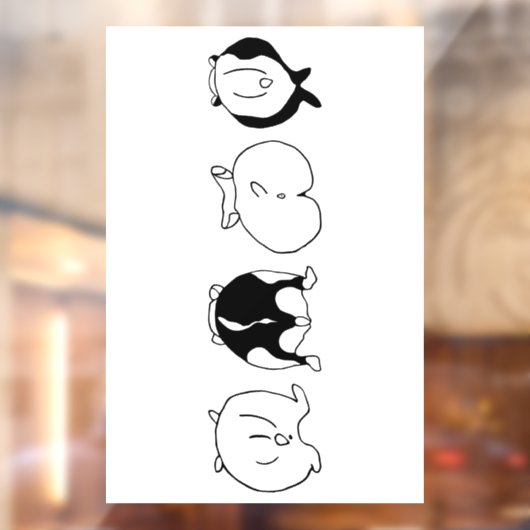 Hamster Butts Raamsticker (Vel 2)