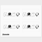 Hamster Butts Rechthoekige Sticker (Vel)