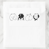 Hamster Butts Rechthoekige Sticker (Tas)