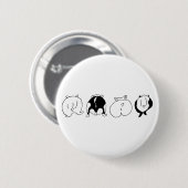 Hamster Butts Ronde Button 5,7 Cm (Voorkant /achterkant)