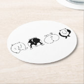 Hamster Butts Ronde Kartonnen Onderzetter (Gebogen)