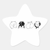 Hamster Butts Ster Sticker (Voorkant)