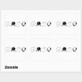 Hamster Butts Vierkante Sticker (Vel)