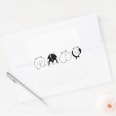 Hamster Butts Vierkante Sticker (Envelop)