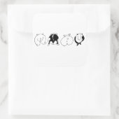 Hamster Butts Vierkante Sticker (Tas)