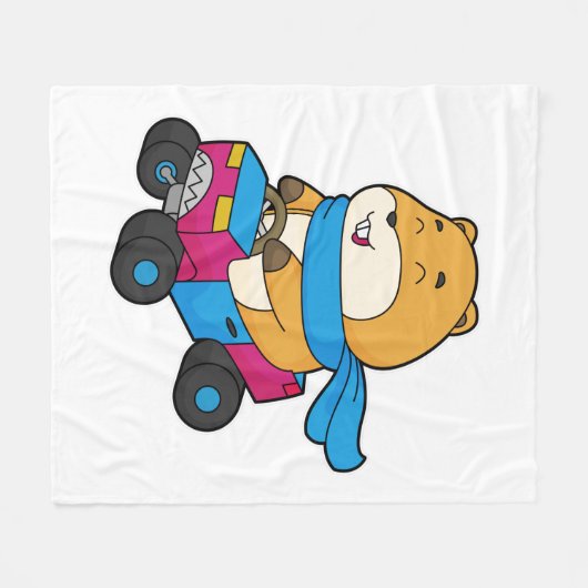 Hamster Car Fleece Deken (Voorkant (Horizontaal))