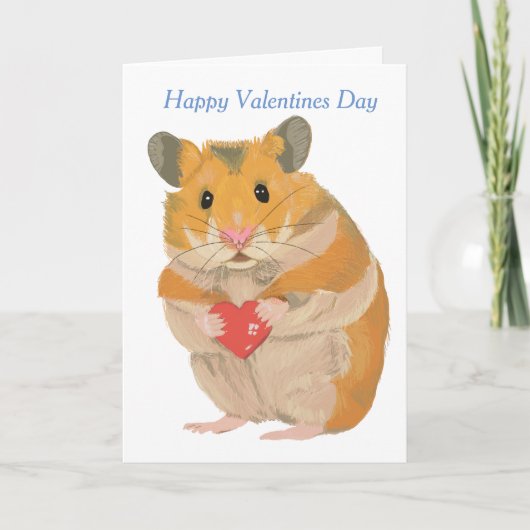 Hamster Card - Valentijnse bewerkbaar Feestdagen Kaart (Voorkant)