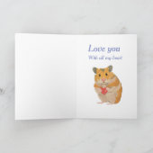 Hamster Card - Valentijnse bewerkbaar Feestdagen Kaart (Binnen)