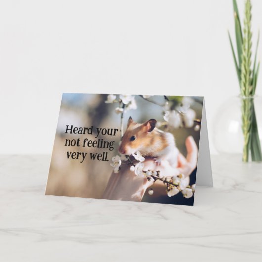 Hamster Child's Get Well Card Kaart (Voorkant)