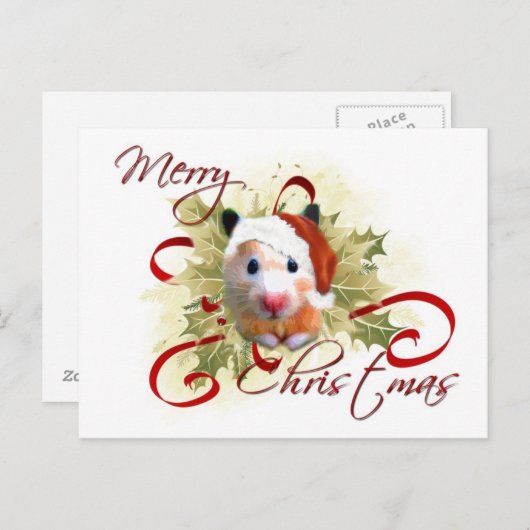 Hamster Christmas Briefkaarten (Voorkant / Achterkant)