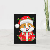 Hamster Christmas Lights Santa Costume Cute Animal Kaart (Voorkant)
