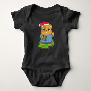 Hamster Christmas Santa hat Romper