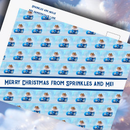 Hamster Christmas Stocking Fotocollage Feestdagenkaart