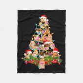 Hamster Christmas Tree Led Funny Hamster Snow Chir Fleece Deken (Voorkant)