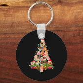 Hamster Christmas Tree Led Funny Hamster Snow Chir Sleutelhanger (Voorkant)