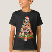 Hamster Christmas Tree Led Funny Hamster Snow Chir T-shirt (Voorkant)