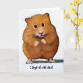 HAMSTER Congratulations! Kaart (Gele Bloem)