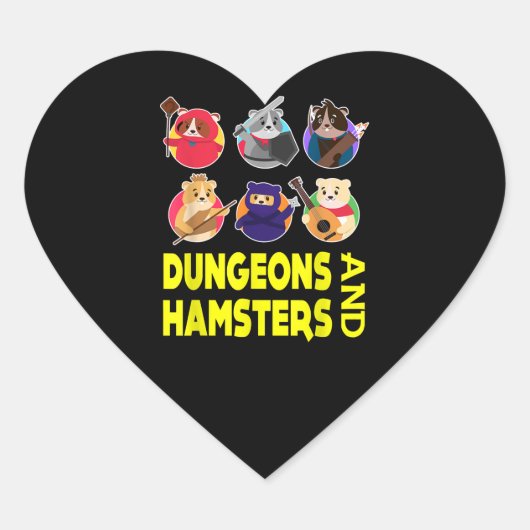 Hamster Costume Funny Gifts Hart Sticker (Voorkant)