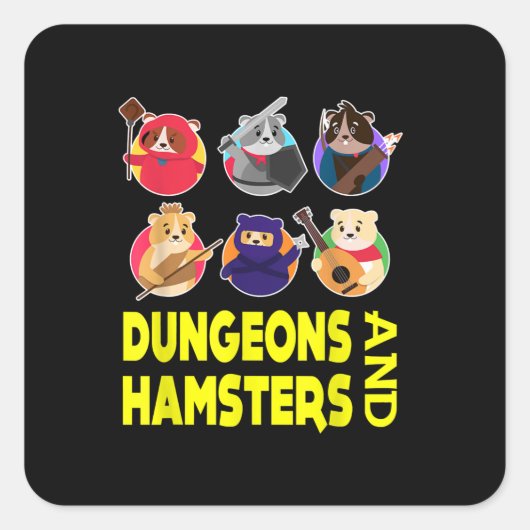 Hamster Costume Funny Gifts Vierkante Sticker (Voorkant)