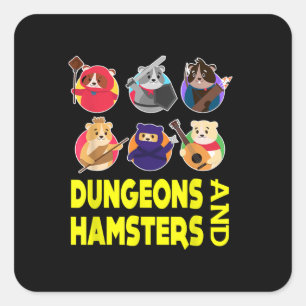 Hamster Costume Funny Gifts Vierkante Sticker