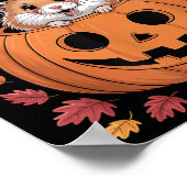Hamster Costume On Pumpkin Halloween Hamster  Poster (Hoek)