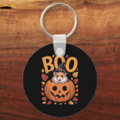 Hamster Costume On Pumpkin Halloween Hamster Sleutelhanger (Voorkant)
