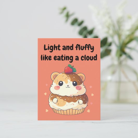 Hamster Cream Puff - Light and Fluffy Briefkaart (Staand voorkant)