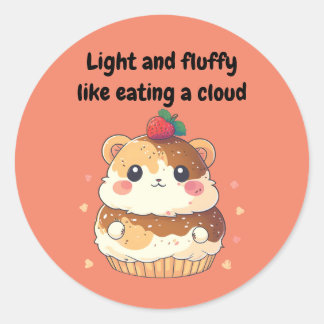 Hamster Cream Puff - Light and Fluffy Ronde Sticker