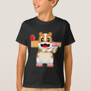 hamster cricket bat t-shirt