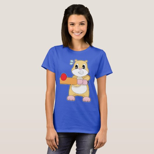 hamster cricket bat t-shirt (Voorkant volledig)