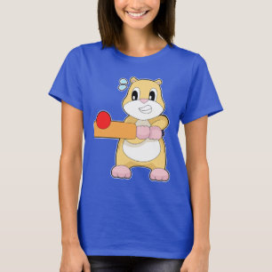 hamster cricket bat t-shirt
