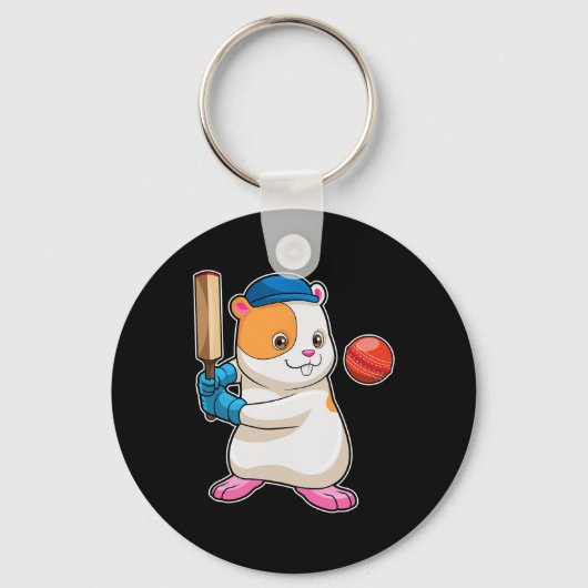 Hamster Cricket Cricket T Sporten Sleutelhanger (Voorkant)