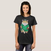 Hamster Cricket Cricketbat Sport T-shirt (Voorkant volledig)