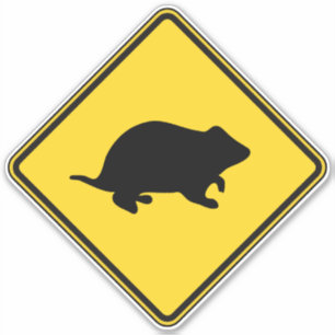 Hamster Crossing Sticker
