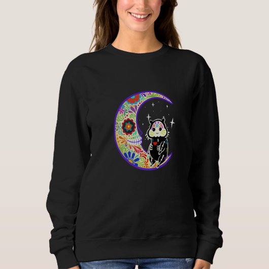 Hamster Dia De Los Muertos Skelet   Trui (Voorkant)