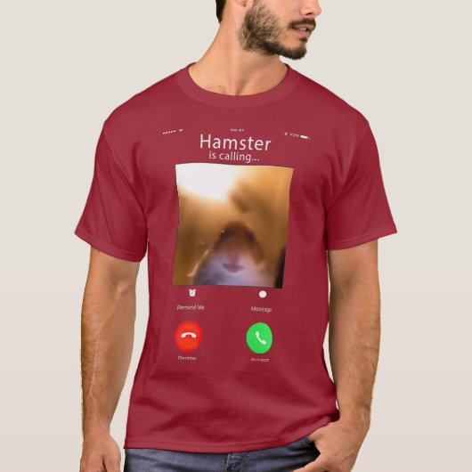 hamster die achter de camera hamster staart t-shirt (Voorkant)