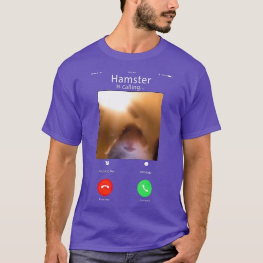 hamster die achter de camera hamster staart t-shirt (Voorkant)