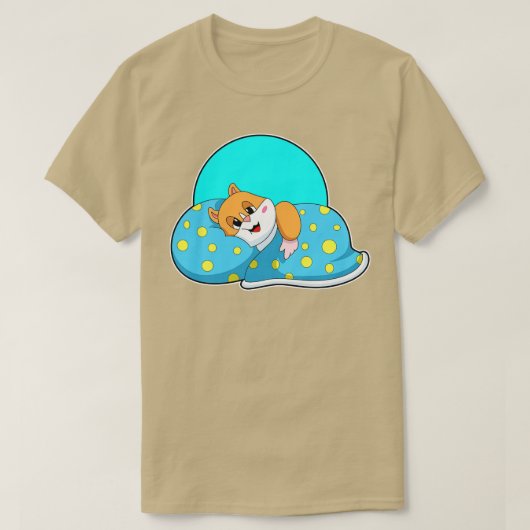 hamster die slaapt met een mand t-shirt (Design voorkant)